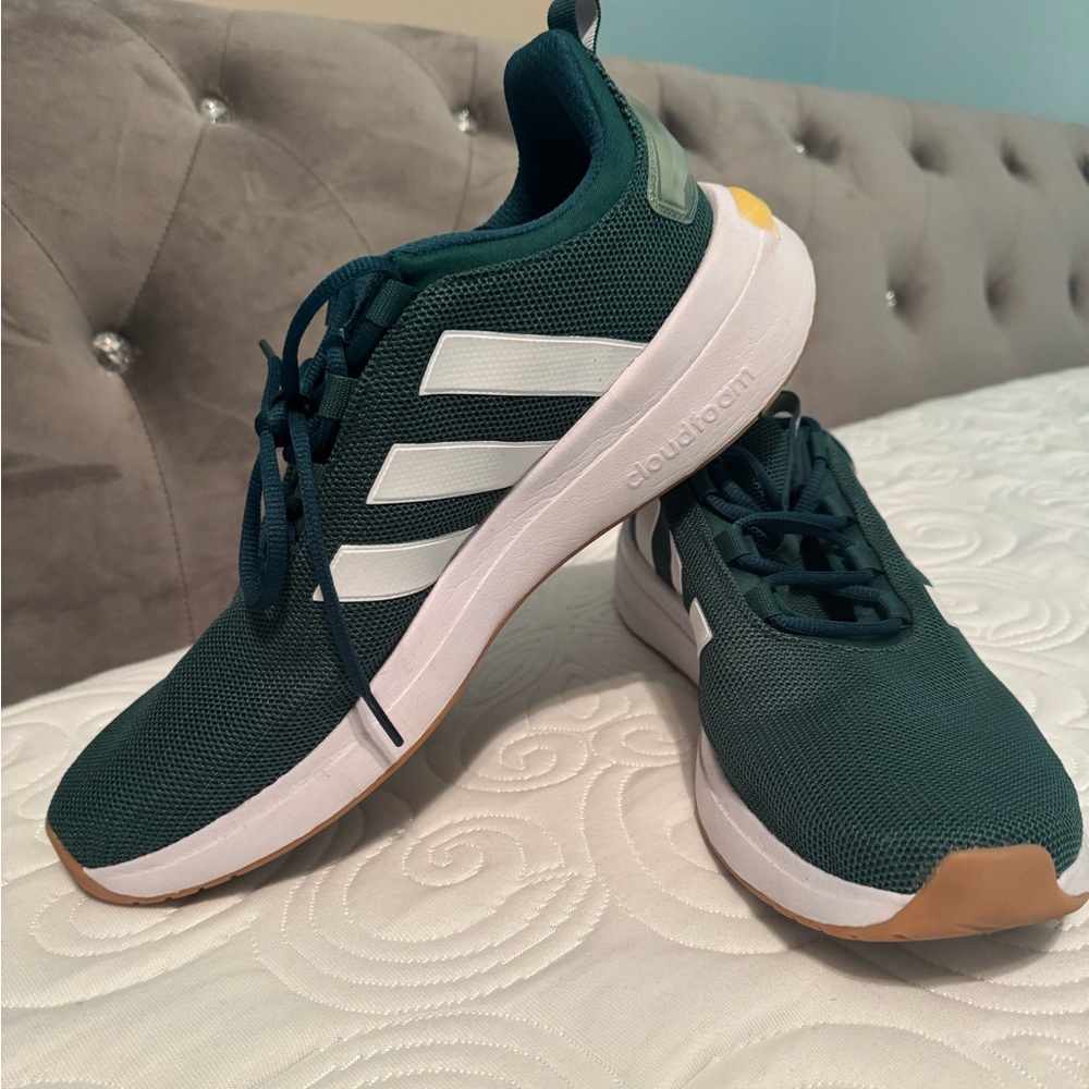 Adidas Green and White comfort foam Sneakers